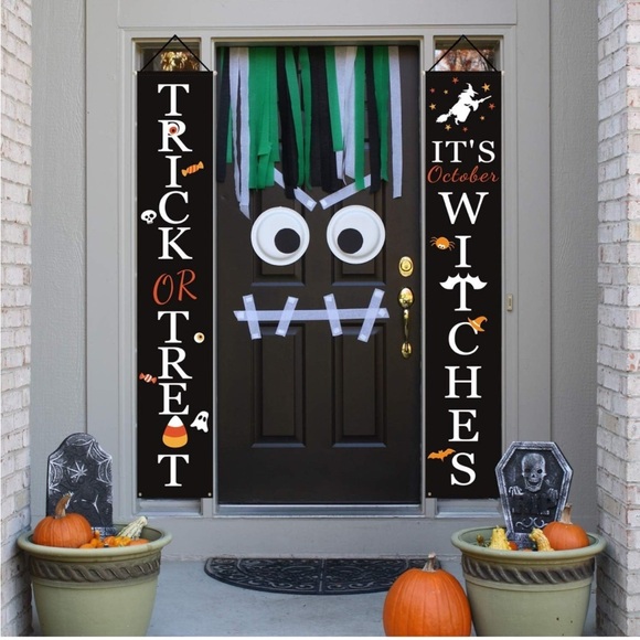 Trick or treat or it’s October witches door signs - Picture 6 of 6
